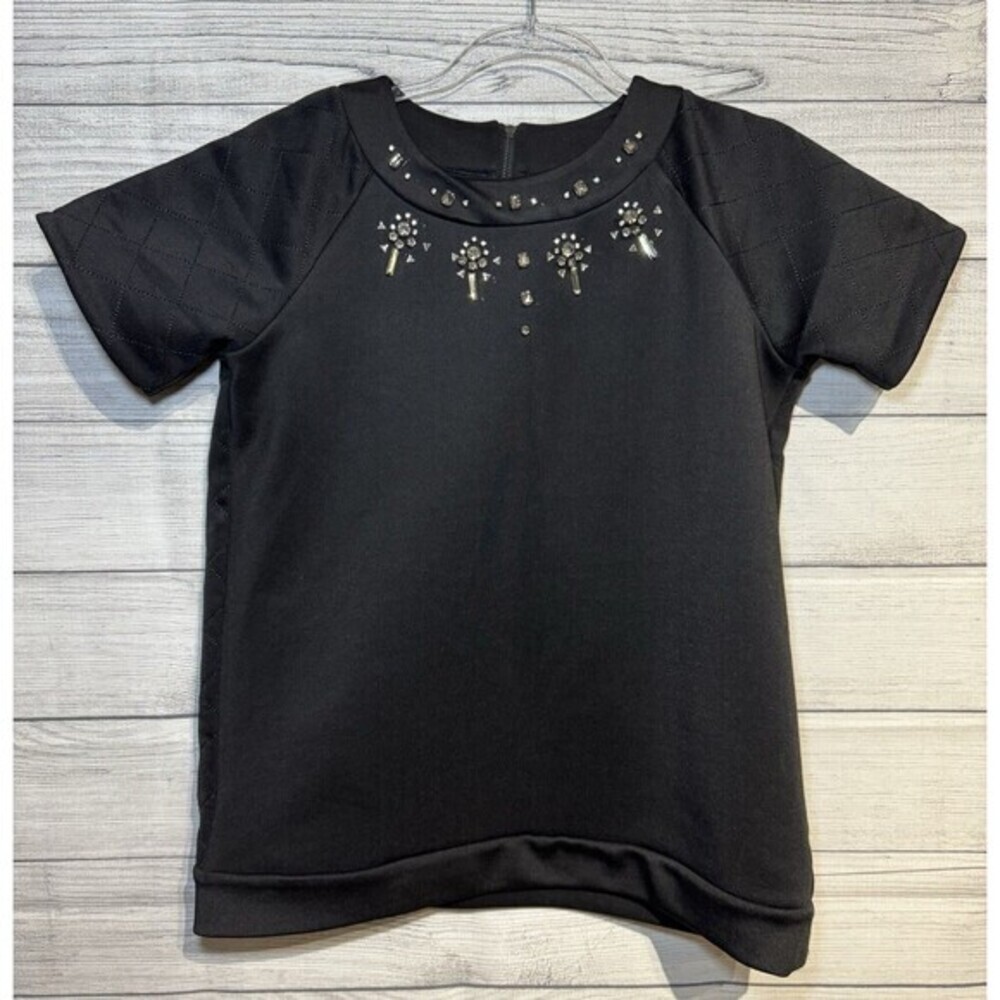 French Connection RHINESTONE Scuba Top Size SMALL